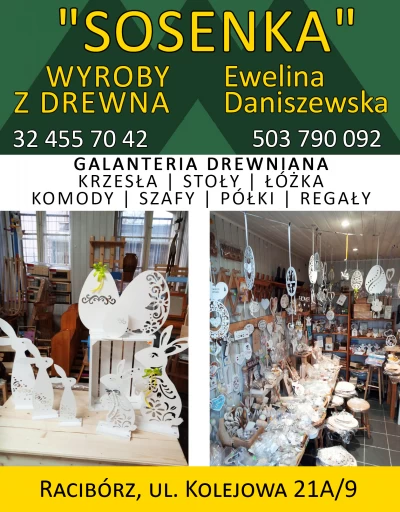 logo "SOSENKA" WYROBY Z DREWNA Ewelina Daniszewska